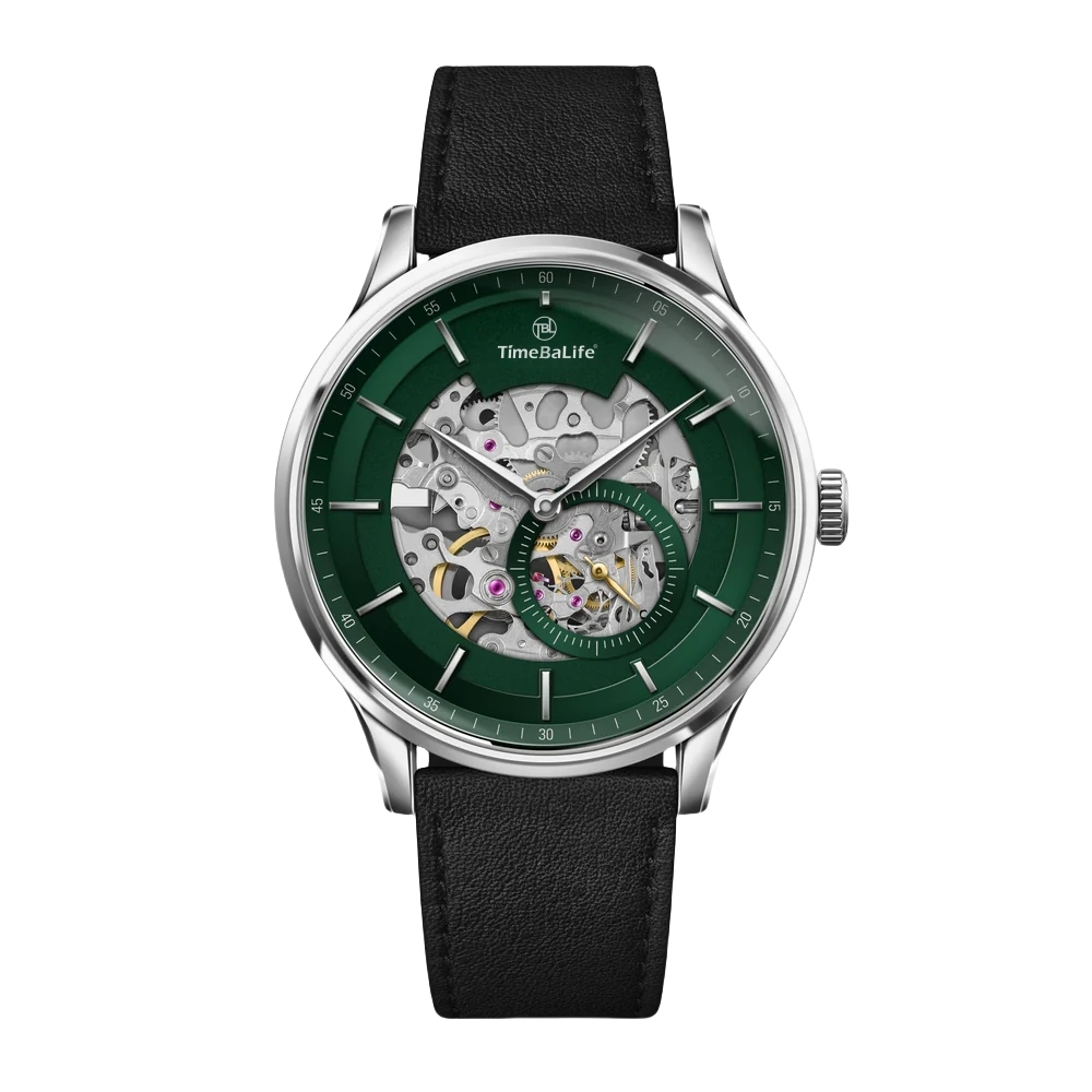 Green Dial Black Strap