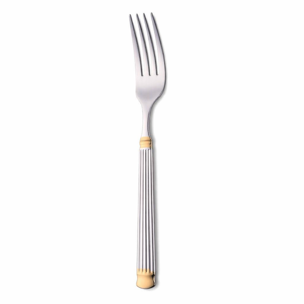 Fourchette de table plaquée or