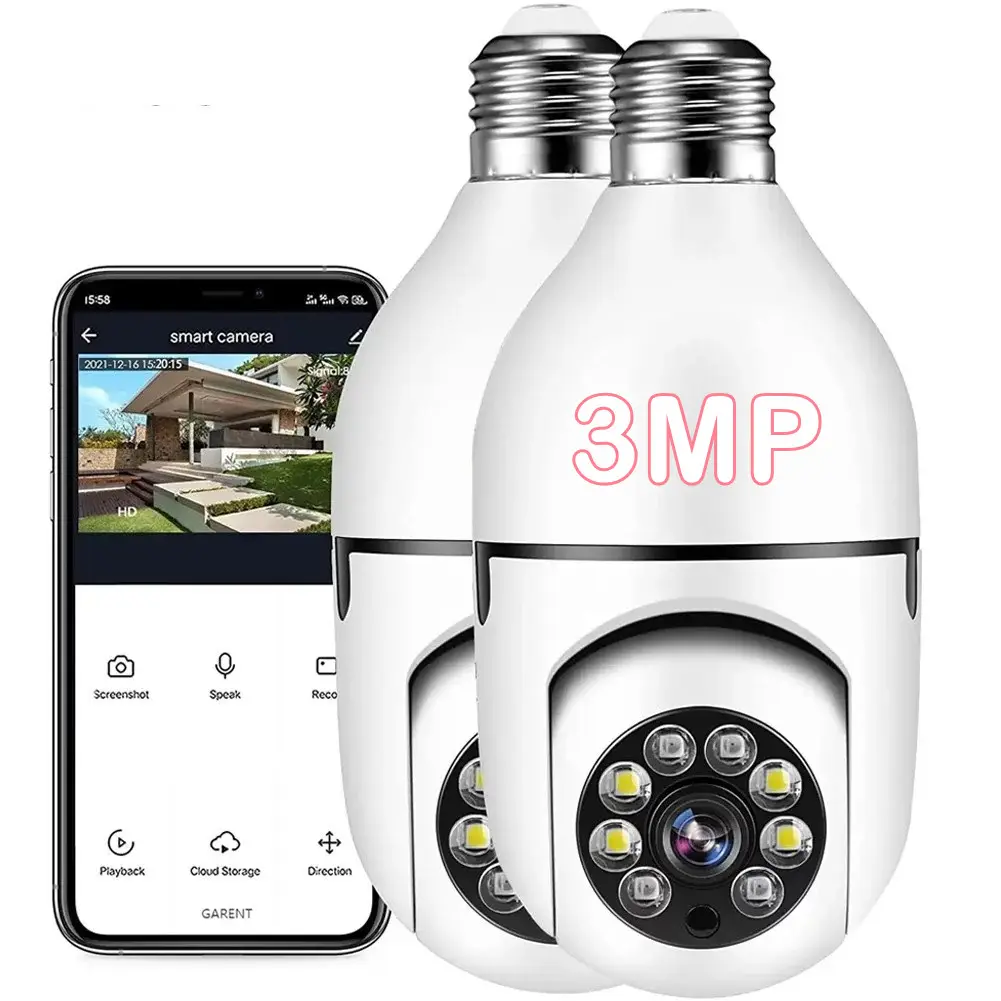 Lampadina Wifi IP telecamera Wireless visione notturna Audio bidirezionale Home Monitor automatico monitoraggio a circuito chiuso telecamera di monitoraggio
