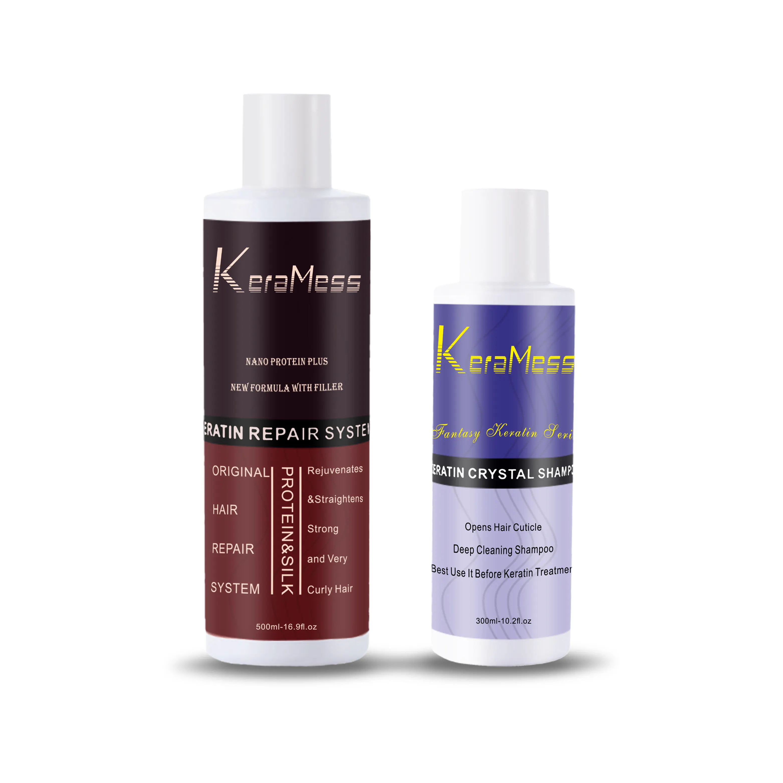 Long Lasting Effect No Smoke Keratin Treatment Anti Curly Hair Keratin hair Straightening Cream Keratin Purifying shampoo