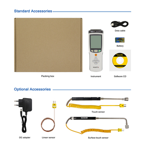 Registrador de datos de temperatura termopar de mano multicanal HE804 con función de registro automático - Product Image 6