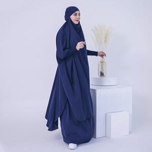 Loriya Latest Islamic Jilbab Abaya Muslim Gilr Abaya <strong>Khimar</strong> <strong>Designs</strong> Traditional Muslim 2 Piece Prayer Abaya <strong>Design</strong> - Product Image 5