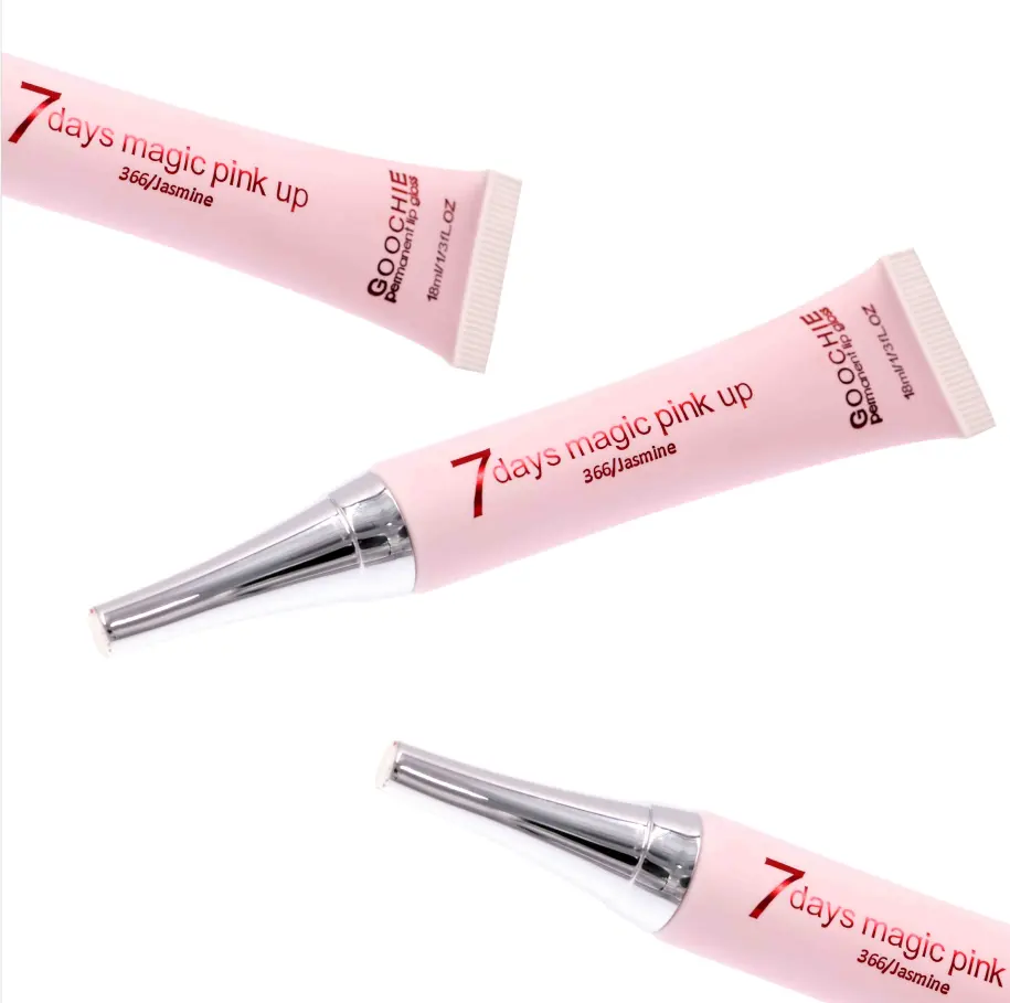 Goochie gloss labial rosa de 7 dias, profissional rosa escuro