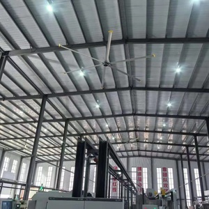 中国工厂直销24英尺HVLS工业吊扇，带铝叶片220v电机，用于建筑制造厂 - Product Image 5