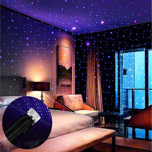 USB透镜顶顶顶<span class=keywords><strong>led</strong></span>灯星空星系投影仪霓虹灯环境汽车气氛灯汽车车顶内饰星光汽车灯