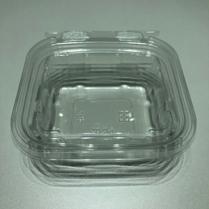 Wieder verwendbare klappbare Salats ch achtel in Lebensmittel qualität rechteckige Salats ch üsseln 12 Unzen Plastik behälter mit Deckel mit Ganzkörpern - Product Image 2