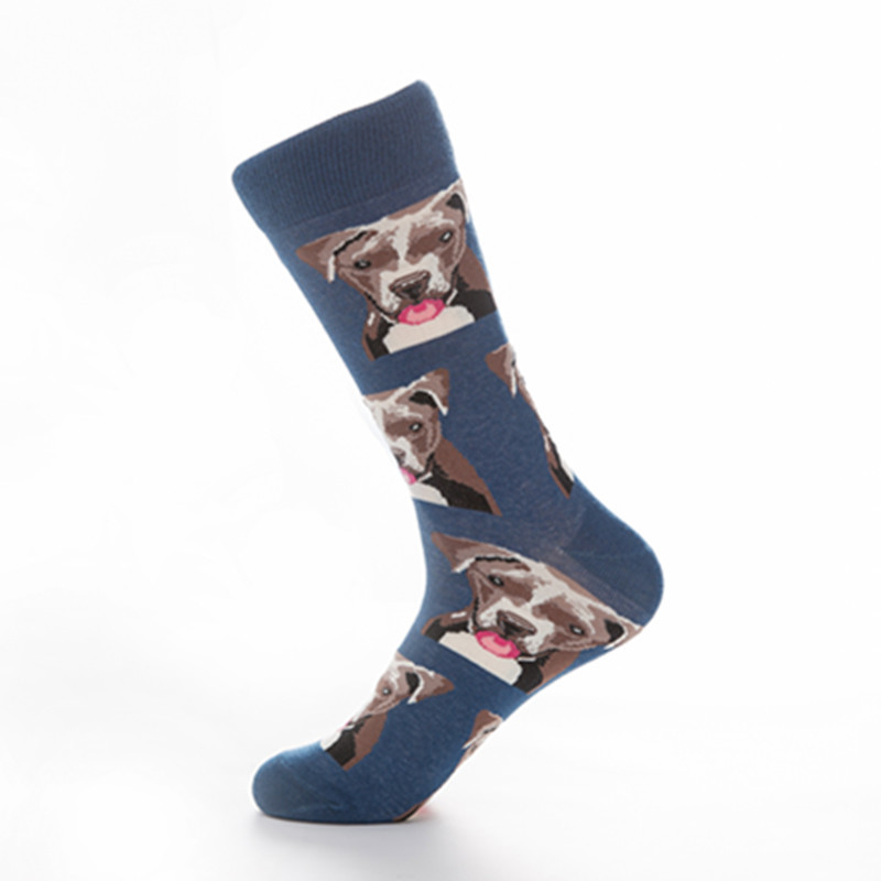 New Design Pet Socks Dogs Nice Men Wholesale Socks Fashion Mid Calf Plus Size Crew Socks