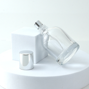 Wholesale Empty Cylinder 30ml 50ml 100ml Transparent Glass <strong>Oval</strong> <strong>Perfume</strong> Bottles with Cap with Box - Product Image 3