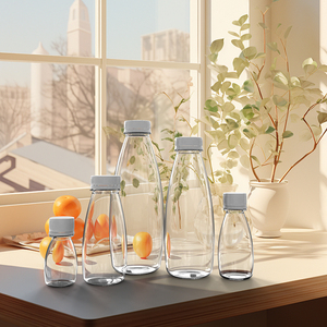 2025 newdesign Trọng lượng nhẹ Chai nhựa PET tùy chỉnh 60ml 120ml 250ml cho nước trái cây sữa với vít cap sinh thái thân thiện bao bì - Product Image 6
