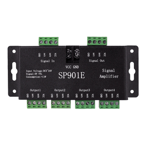 SP901E SPI усилитель сигнала ретранслятор для WS2812B WS2811 WS2813 RGB Адресуемая светодиодная Пиксельная полоса программируемая матричная панель освещения - Product Image 1