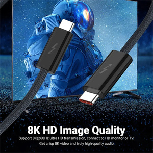 1.5M USB 4.0 <strong>Type</strong>-C Data Cable 240W Fast Charging Cable with 40Gbps Speed 8K HD Video Support Thunderbolt3 for Phone Switch Pad - Product Image 4