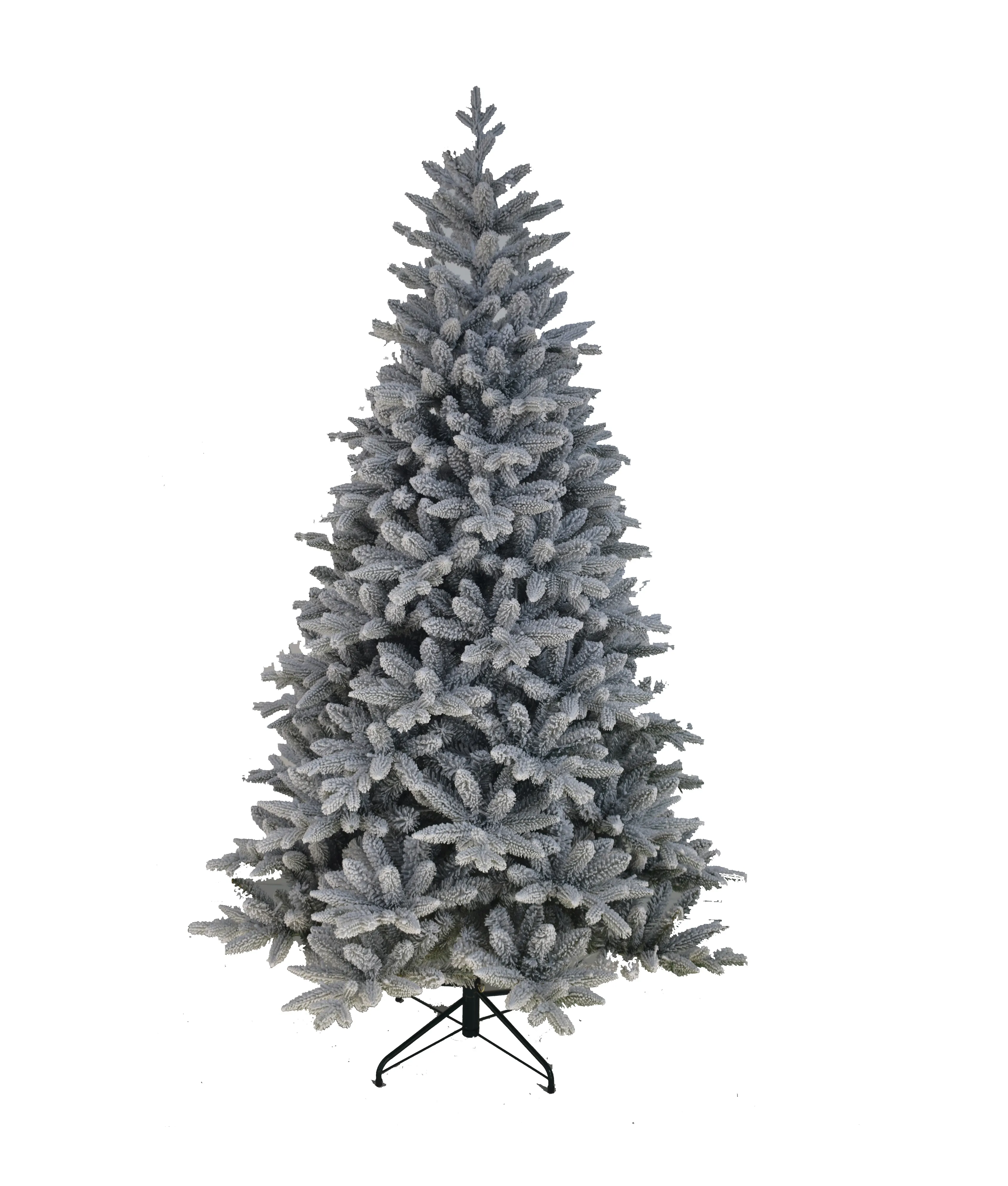 7ft facile assemblaggio verde albero di natale artificiale con supporto in plastica PE materiale in PVC naturale