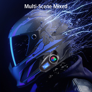 Q58 max çok sahne karışık müzik paylaşımı çift çekirdekli su geçirmez LCD ekran kablosuz interkom motosiklet kask kulaklık - Product Image 5
