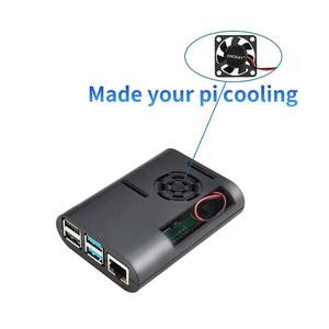 Raspberry Pi 4モデルB、Pi 4B、Pi4用の冷却ファンヒートシンク付きRaspberryPi4ケース用 - Product Image 5