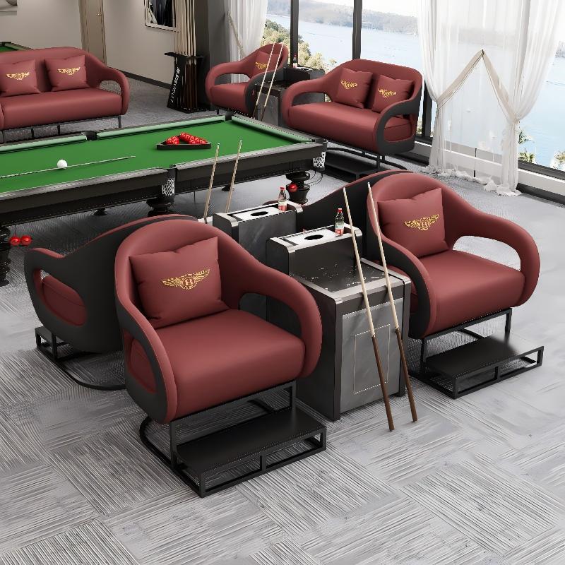 11-Cabinet Coffee Table (Burgundy & Black)