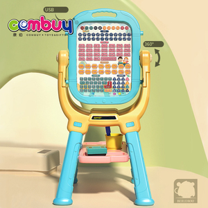 Eğitim 3 in 1 çift taraflı destek çocuk oyuncakları çizim yazı tahtası - Product Image 2