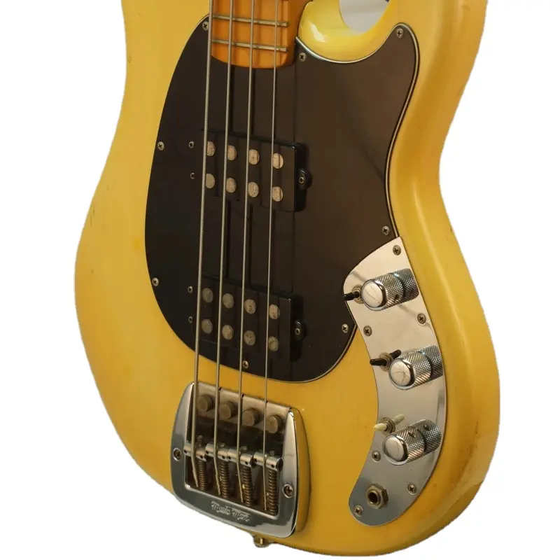 RELIC TL Heritage butik gitar elektrik Fingerboard Maple 1979 Music Man Sabre Bass Olympicc gitar putih gratis ongkir stok