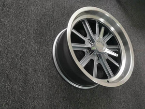シェルビーコブラ17X8.05X114.3ET0ホイールバックスペース4.5インチアロイホイール、3バースピナー付きトライバースピナー合金スピナー - Product Image 6