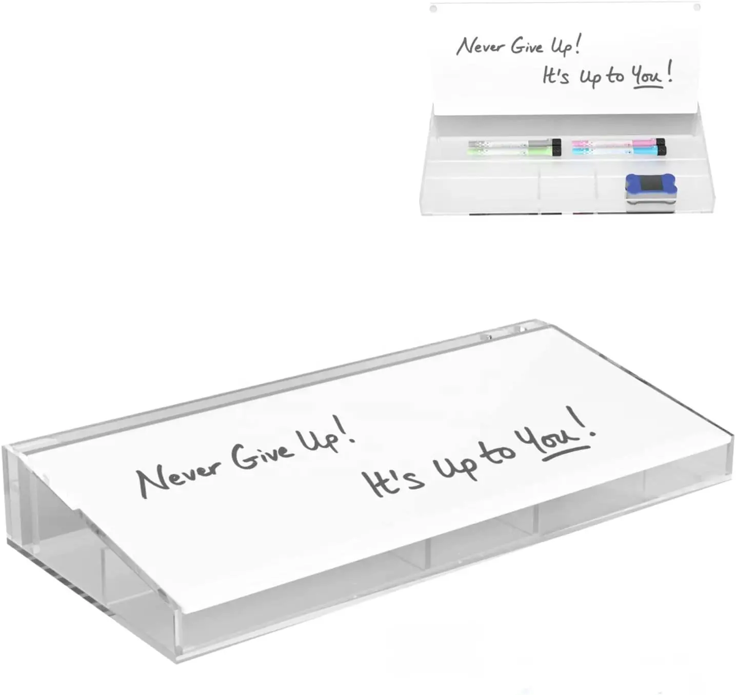 High Quality Desktop Acrylic Keyboard Stand White Dry Erase To Do List Board For School Home Office