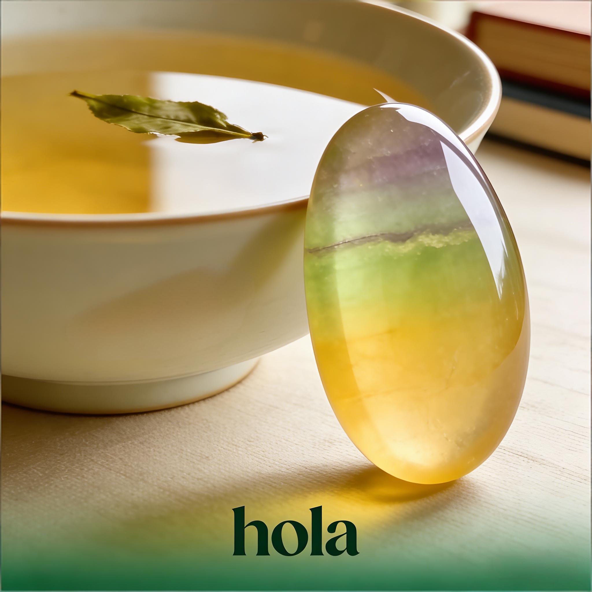 Pierre de paume en fluorite mangue