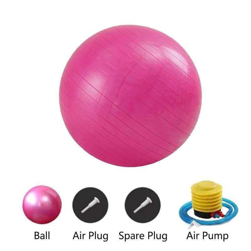 Pink yoga ball inflator-air nozzle-air release tool