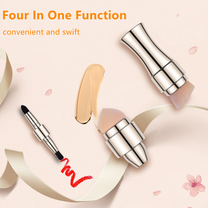 Toptan 4-in-1 çok fonksiyonlu fondoten allık göz ve dudak balsamı makyaj fırçası Set sınır ötesi Fan tarzı fırçalar - Product Image 6