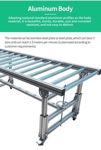 Factory Warehouse Non Power Unpowered Manual Gravity Roller Conveyor <strong>System</strong> Powered Roller Conveyor for Truck <strong>Loading</strong> <strong>Unloading</strong> - Product Image 3