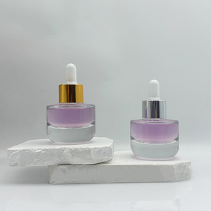 <strong>18ml</strong> Circular Camber Thick Bottom clear Glass Dropper Bottle Cosmetic Packaging Empty for Korean Skincare <strong>Perfume</strong> Olive Rose Oil - Product Image 5
