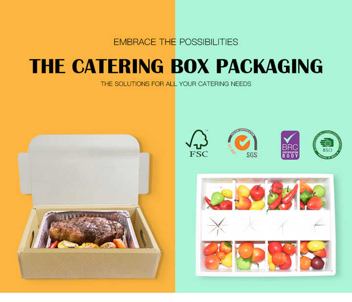 Custom Triple Dessert Platter Food Catering Box Party Tacos Kraft Paper Candy Cake Sandwich Packaging Box Rigid Boxes
