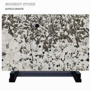 แผ่นหินแกรนิต alpinus ที่แปลกใหม่จากบราซิลแผ่นหินแกรนิต alpinus โปร่งแสงที่มีลวดลายนกยูงสำหรับพื้นหลังแผ่นผนัง - Product Image 1