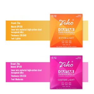 Toptan Ziko DP-010/011/012 akustik gitar pirinç fosfor bronz dizeleri Ziko gitar dizeleri