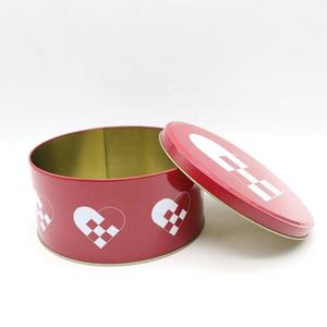 TINSMAKER fábrica personalizada impresa grandes galletas redondas contenedor de lata de metal con tapa anidamiento pastel lata caja personalizada - Product Image 2