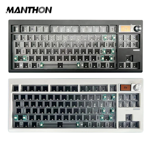 Teclado mecánico GMK87 con perilla VIA-Programable BT/2,4 Ghz/Tipo-C RGB Estructura de junta retroiluminada Kit de teclado intercambiable en caliente - Product Image 1