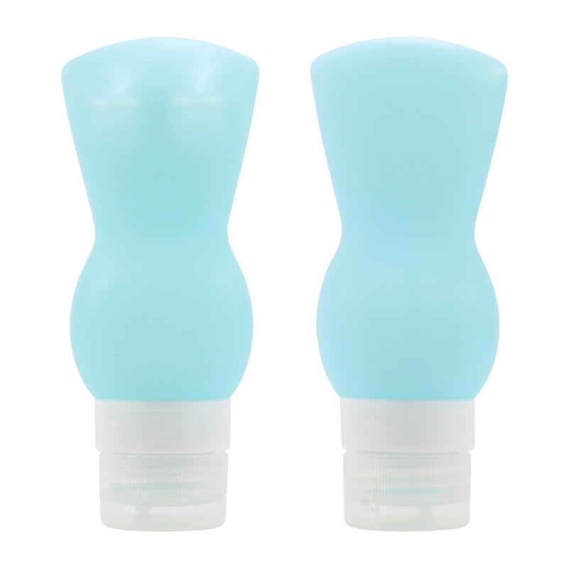 Blue Silicone Refillable Bottle