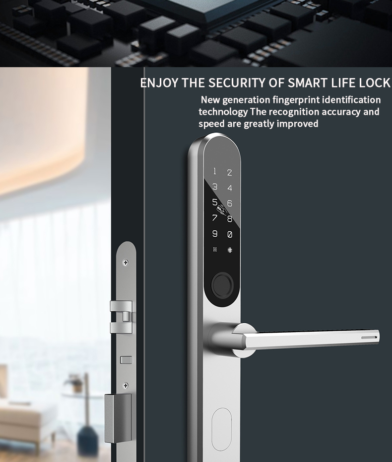 aluminium alloy lock room hotel apartment beautiful lock one-button unlocking control lock applet smart system electronic smarts