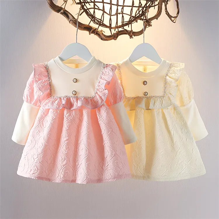 नई शैली गर्मियों में आरामदायक कपड़े 1-5 साल के बच्चे लड़की पुष्प पोशाक बच्चों बेबी फूल ढीला पोशाक बच्चों लड़की
