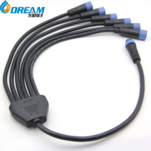 Giấc mơ bắt đầu Y Splitter M15 <span class=keywords><strong>2</strong></span> Pin 3pin Cáp 3 đầu ra IP68 waterpropf kết nối một đầu vào Ba đầu ra - Product Image 1