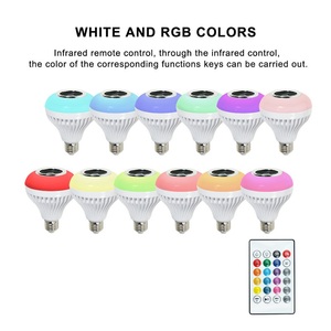 <strong>RGB</strong> Bulb With Remote Control <strong>Led</strong> Flickering Flame Bulb 12V Smart Light <strong>E</strong> 27 Mesh Speaker <strong>Led</strong> Bulb