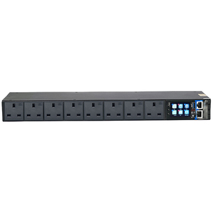 Anh 1U 19 inch 8 cách 230V 13A thông minh PDU <span class=keywords><strong>SNMP</strong></span> IPv6/IPv4 mqtt Hỗ trợ cập nhật firmware OTA IO Temp/độ ẩm/khói - Product Image 2