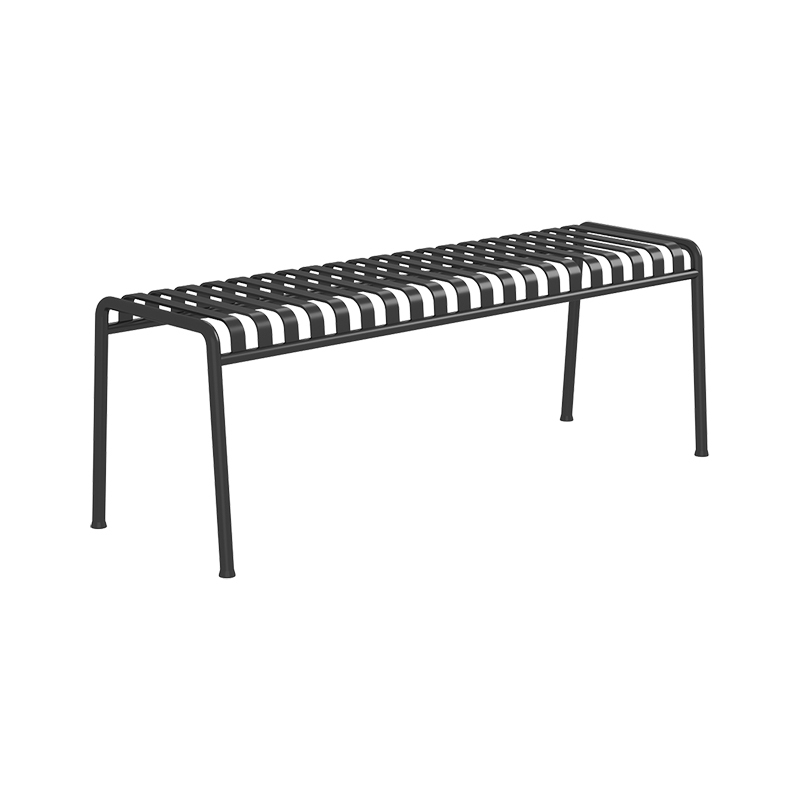 Banc: noir: longueur 70 largeur 35 hauteur 45
