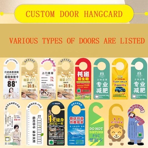Custom Paper Cardboard Door Hanger PVC Flyer with Double Side Offset Printing for <strong>Real</strong> Estate Promotion Gift Business <strong>Card</strong> - Product Image 2
