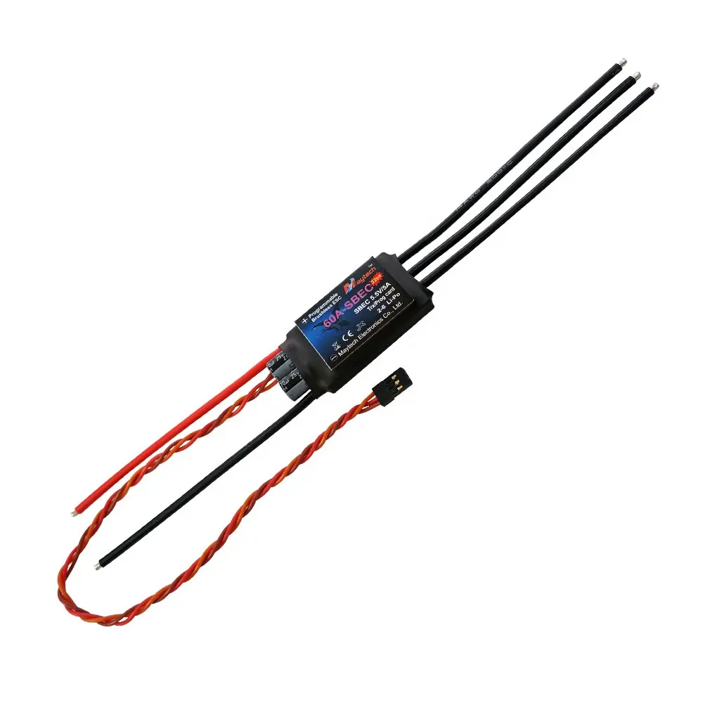 Maytech MT60A-SBEC-FP32 60A мотор контроллер ESC с BEC для RC Самолет, мастерски выполненные модели самолета дрона с дистанционным управлением для реактивных двигателей