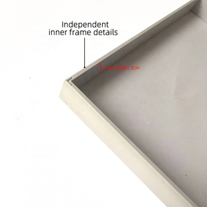 White Black 3D Deep Shadow Box <strong>Frame</strong> 1.2 Inch 3 cm 6x6 <strong>7x7</strong> 8x8 9x9 10x10 12x12 15x15 <strong>Square</strong> Shadow Box <strong>Frame</strong> with Mat Board - Product Image 4