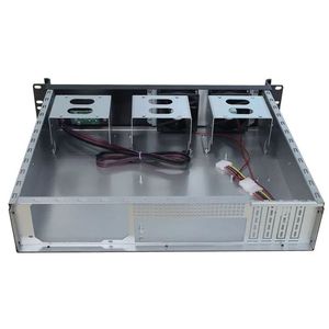 Parlak kalite 2U380A 2U sunucu kasası yatay 19.6 \ "x9.6 \" alüminyum PC kulesi kullanılan USB bilgisayar ATX anakart güç - Product Image 5