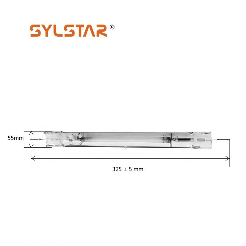Sylstar-bombilla de doble punta para cultivo de plantas, luz hps de 1000w, 2100k, 160000lm, 1000w