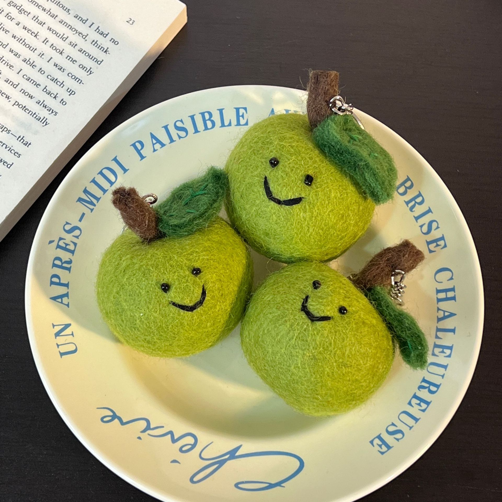 Porte-clés en feutre de laine Fruits Légumes *C