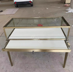 תצוגה יוקרתית סיטונאית showitrinas exhibidora תצוגה עם תכשיטים הוביל תצוגה חנות תכשיטים לתצוגה חנות תכשיטים