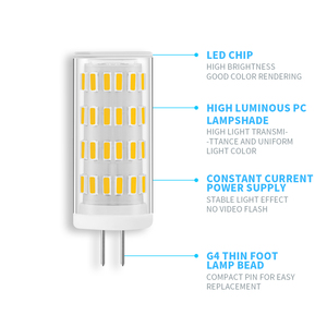 Süper parlak 12V G4 ampul 63leds 4014smd 5W seramik mısır lamba 360 derece aydınlatma avizeler ev için Led ışık ampuller - Product Image 3