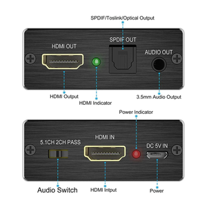 Professional <strong>HDMI</strong> <strong>to</strong> TOSLINK <strong>Adapter</strong> | 7.1CH Dolby/DTS | Aluminum Alloy | 10.2Gbps | Home Theater Essential for PS4/Xbox - Product Image 3