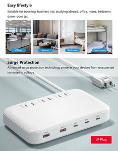 定制XinSPower适配器130W 3型C 2 USB A现代1875W美国JP型插座电源插座扩展插座电源板 - Product Image 6